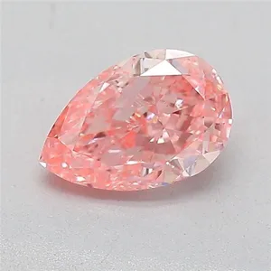 0.51ct PEAR Fancy Vivid Pink VS1 Coloured Lab diamond
