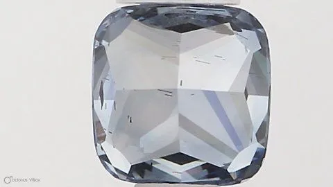 0.5ct PRINCESS Fancy Vivid Blue I1 Coloured Lab diamond