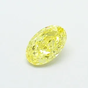 0.86ct OVAL Fancy Vivid Yellow VS1 Coloured Lab diamond