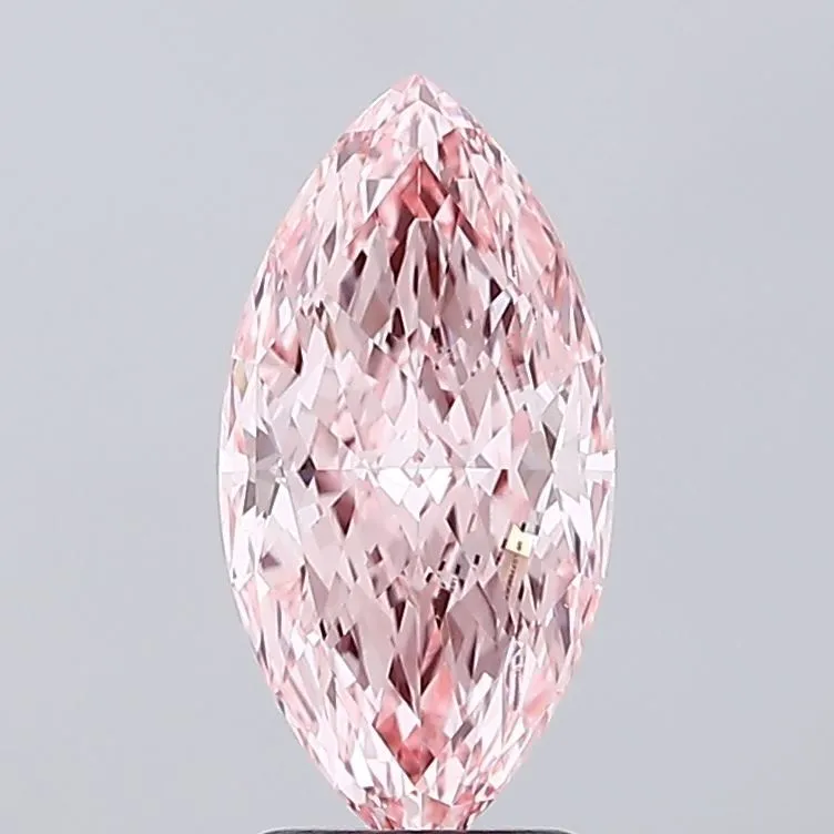 2.53ct MARQUISE Fancy Vivid Pink VVS2 Coloured Lab diamond