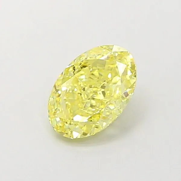 1.03ct OVAL Fancy Intense Yellow SI1 Coloured Lab diamond