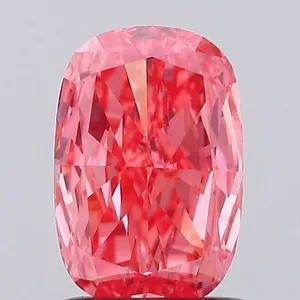 1ct CUSHION Fancy Vivid Pink VS2 Coloured Lab diamond