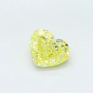 1.16ct HEART Fancy Yellow VS1 Coloured Lab diamond