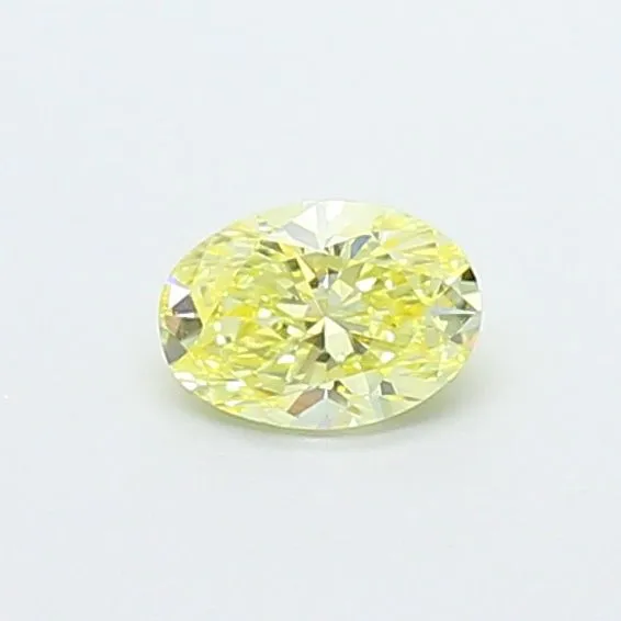 0.35ct OVAL Fancy Intense Yellow VVS2 Coloured Lab diamond
