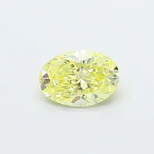 0.35ct OVAL Fancy Intense Yellow VVS2 Coloured Lab diamond