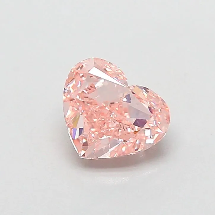 1.00ct HEART Fancy Vivid Pink VS2 Coloured Lab diamond