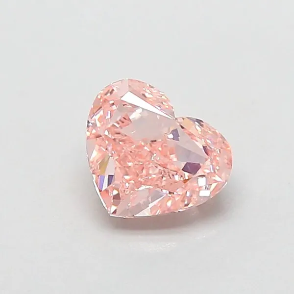1ct HEART Fancy Vivid Pink VS2 Coloured Lab diamond