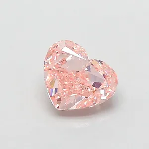 1ct HEART Fancy Vivid Pink VS2 Coloured Lab diamond