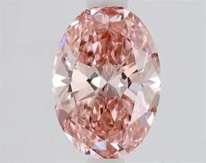 1.02ct OVAL Fancy Vivid Pink VVS2 Coloured Lab diamond
