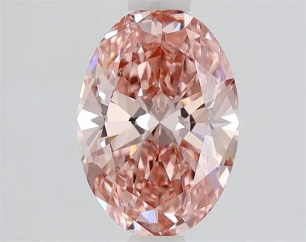 1.02ct OVAL Fancy Vivid Pink VVS2 Coloured Lab diamond
