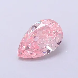 0.39ct PEAR Fancy Vivid Pink VS1 Coloured Lab diamond