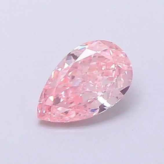 0.39ct PEAR Fancy Vivid Pink VS1 Coloured Lab diamond