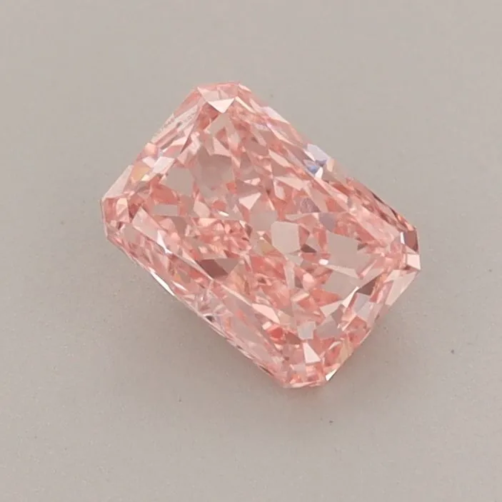 0.60ct RADIANT Fancy Vivid Pink VVS2 Coloured Lab diamond