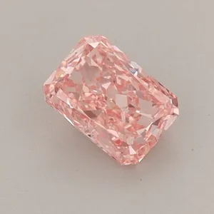 0.6ct RADIANT Fancy Vivid Pink VVS2 Coloured Lab diamond