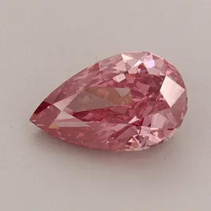0.7ct PEAR Fancy Vivid Pink VS1 Coloured Lab diamond