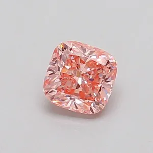 0.42ct CUSHION Fancy Intense Pink VS1 Coloured Lab diamond
