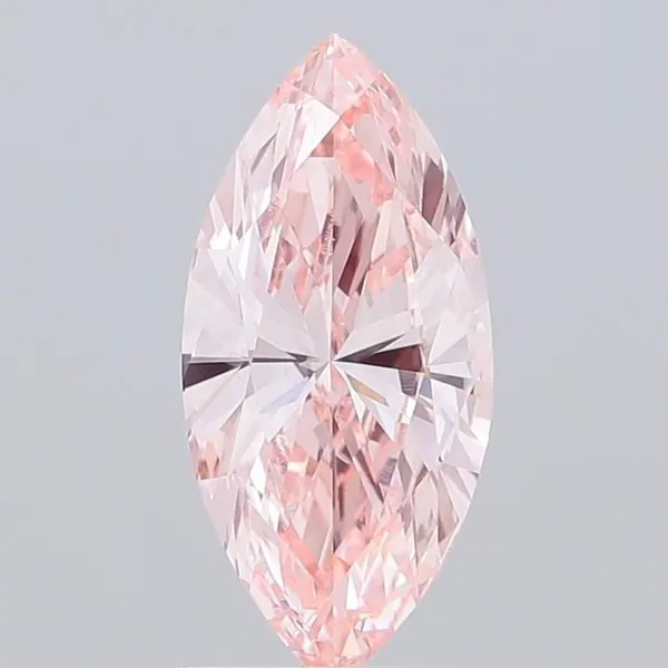 1.52ct MARQUISE Fancy Vivid Pink VVS2 Coloured Lab diamond