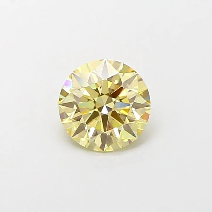 1.06ct ROUND Fancy Light Yellow VS2 Coloured Lab diamond