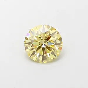 1.06ct ROUND Fancy Light Yellow VS2 Coloured Lab diamond