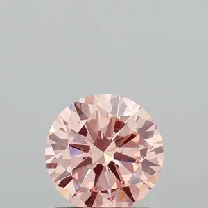 0.99ct ROUND Fancy Intense Pink VS1 Coloured Lab diamond