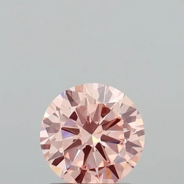 0.99ct ROUND Fancy Intense Pink VS1 Coloured Lab diamond