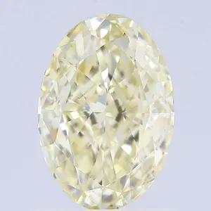 1.01ct OVAL Fancy Light Yellow VS2 Coloured Lab diamond