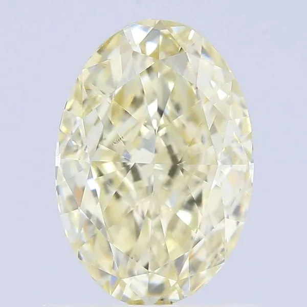 1.01ct OVAL Fancy Light Yellow VS2 Coloured Lab diamond