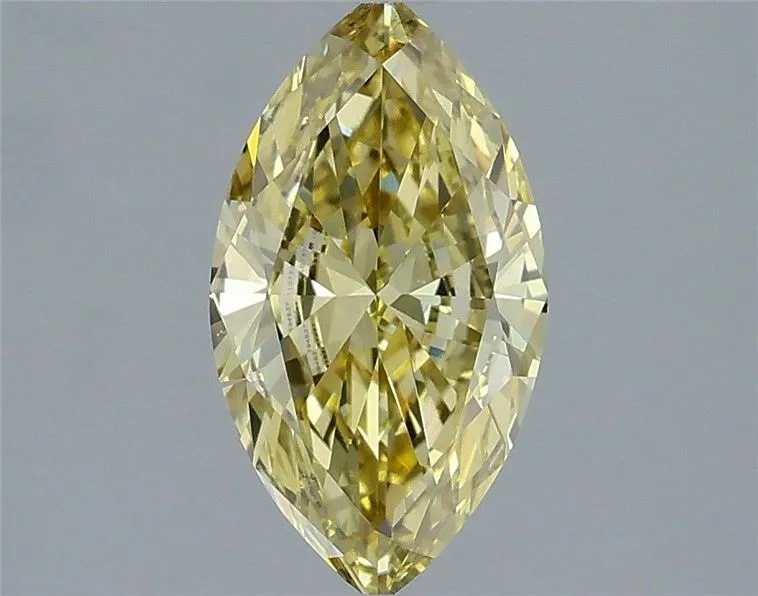 1.32ct MARQUISE Fancy Intense Yellow VS1 Coloured Lab diamond