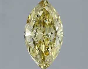 1.32ct MARQUISE Fancy Intense Yellow VS1 Coloured Lab diamond