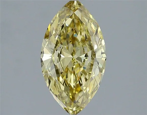 1.32ct MARQUISE Fancy Intense Yellow VS1 Coloured Lab diamond