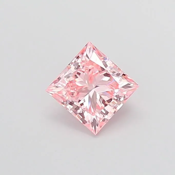 1.14ct PRINCESS Fancy Intense Pink VS1 Coloured Lab diamond
