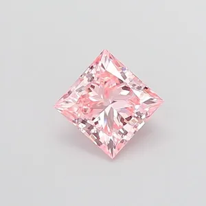 1.14ct PRINCESS Fancy Intense Pink VS1 Coloured Lab diamond