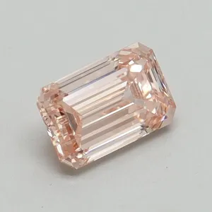 0.64ct EMERALD Fancy Intense Pink VS1 Coloured Lab diamond