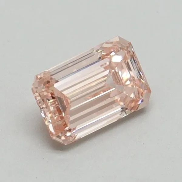 0.64ct EMERALD Fancy Intense Pink VS1 Coloured Lab diamond