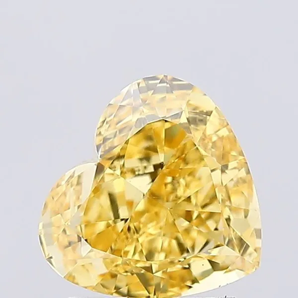 1.5ct HEART Fancy Vivid Yellow VS2 Coloured Lab diamond