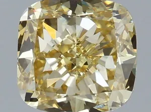1.12ct CUSHION Fancy Yellow VS1 Coloured Lab diamond