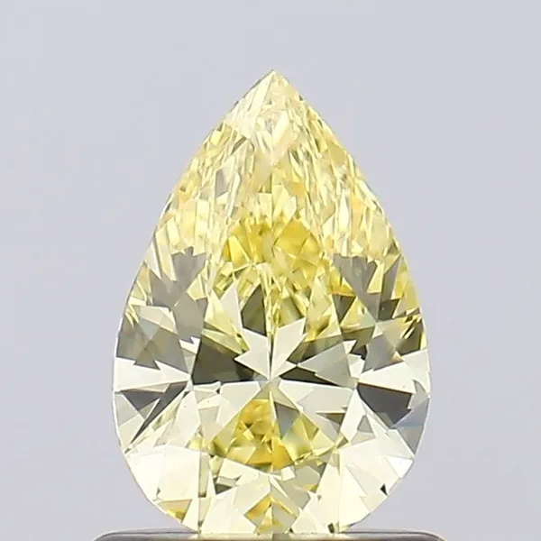 0.67ct PEAR Fancy Intense Yellow VS1 Coloured Lab diamond