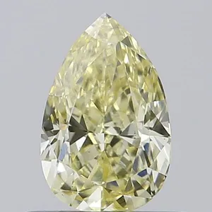 0.56ct PEAR Fancy Light Yellow VS1 Coloured Lab diamond