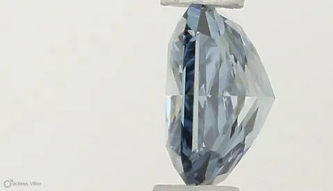 0.41ct RADIANT Fancy Vivid Blue VVS2 Coloured Lab diamond