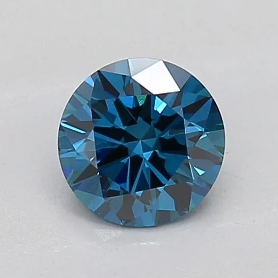 0.6ct ROUND Fancy Vivid Blue VS1 Coloured Lab diamond