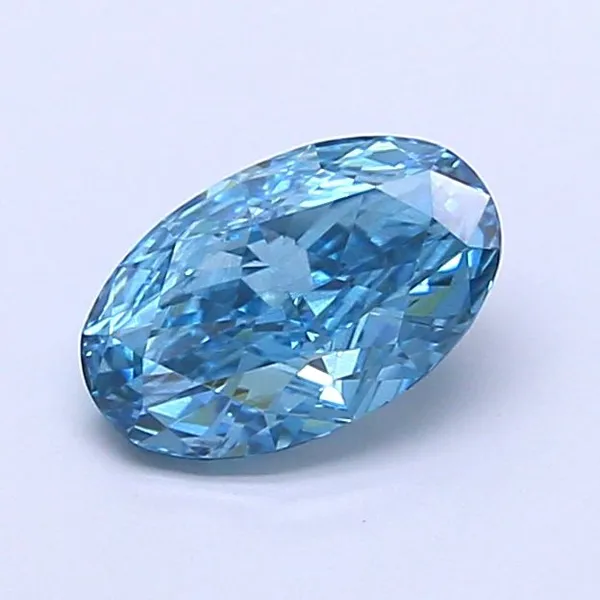 1ct OVAL Fancy Vivid Blue VS2 Coloured Lab diamond