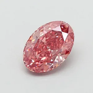 1.13ct OVAL Fancy Vivid Brownish Pink VS1 Coloured Lab diamond