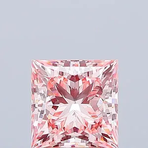 3.59ct PRINCESS Fancy Vivid Pink VS1 Coloured Lab diamond