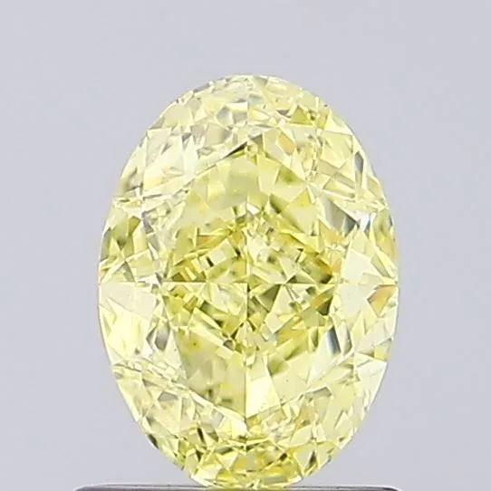 1.14ct OVAL Fancy Yellow VS1 Coloured Lab diamond