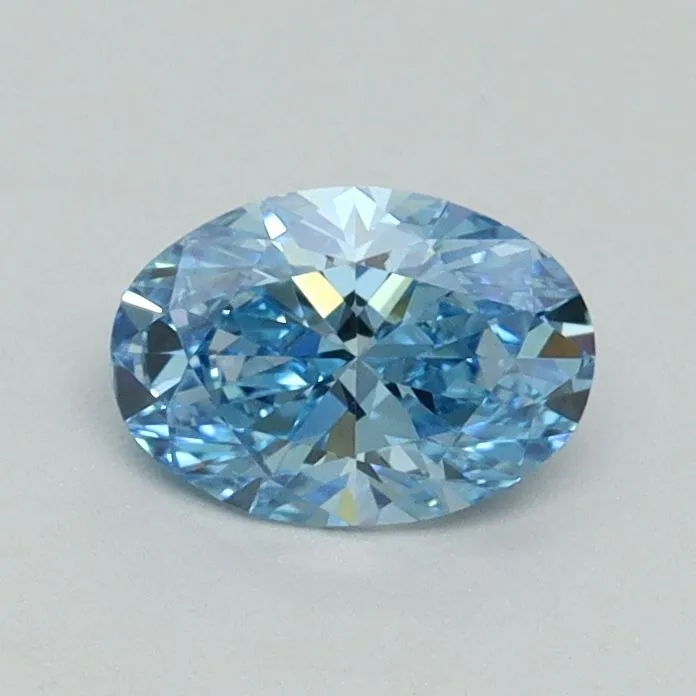 0.56ct OVAL Fancy Vivid Blue VVS2 Coloured Lab diamond