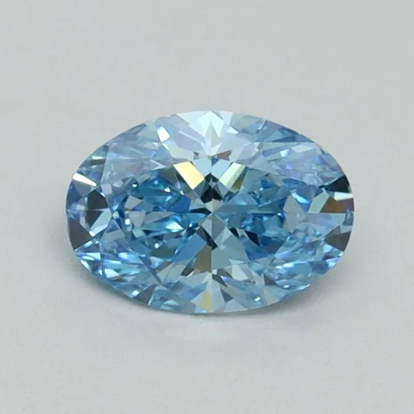 0.56ct OVAL Fancy Vivid Blue VVS2 Coloured Lab diamond
