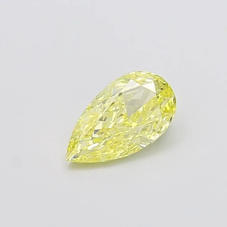 0.96ct PEAR Fancy Intense Yellow VS2 Coloured Lab diamond