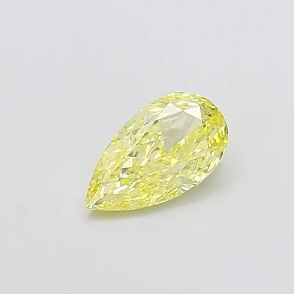 0.96ct PEAR Fancy Intense Yellow VS2 Coloured Lab diamond