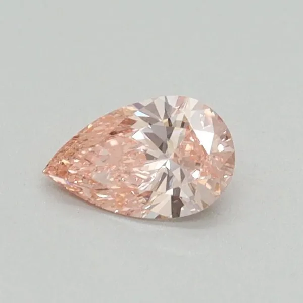 0.3ct PEAR Fancy Vivid Pink VS2 Coloured Lab diamond