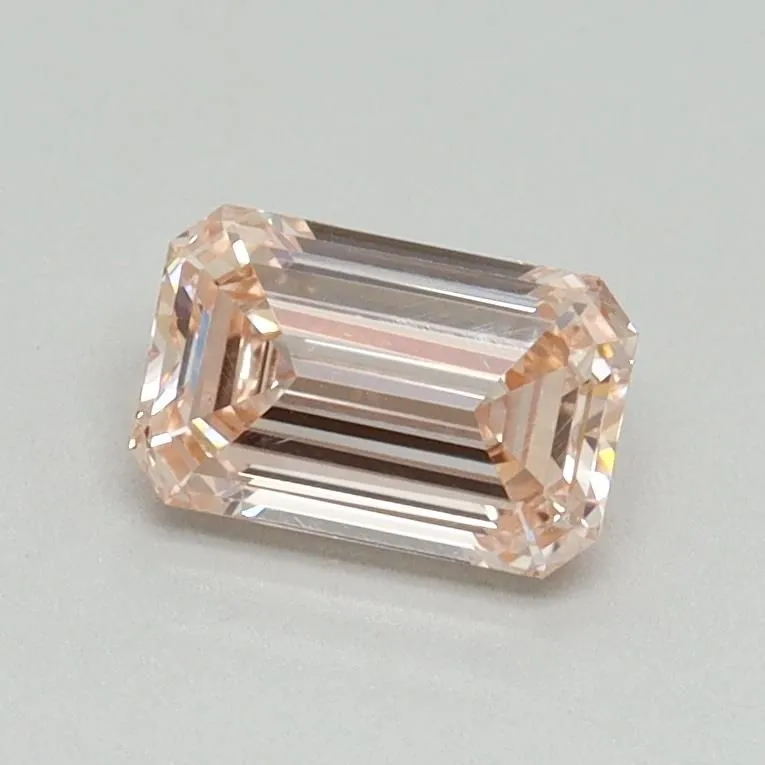 0.72ct EMERALD Fancy Intense Pink VS1 Coloured Lab diamond